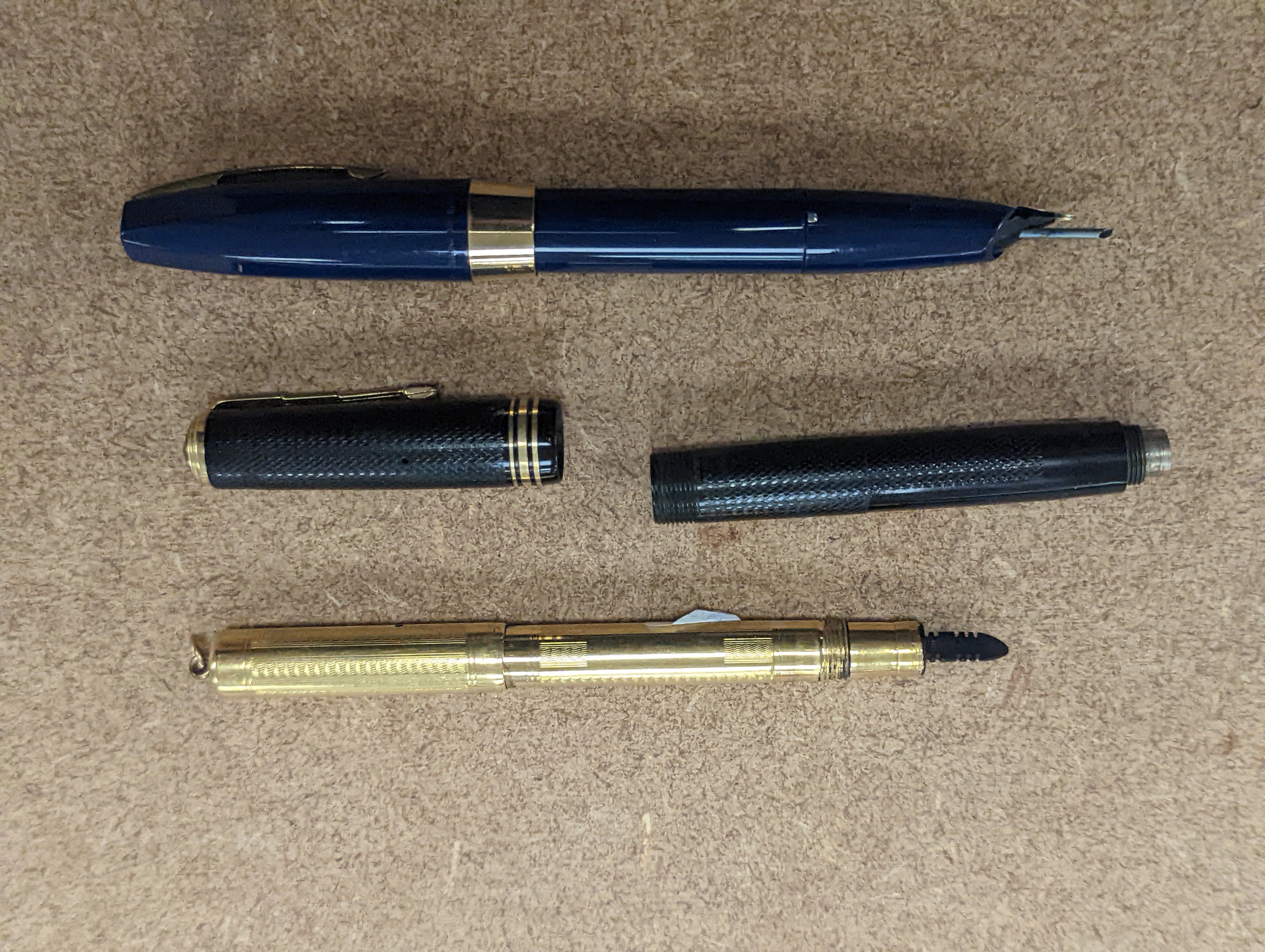 A quantity of fountain pens, 19 in total.